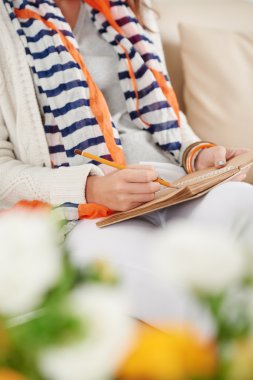 Kadın yazma not defteri fikirler