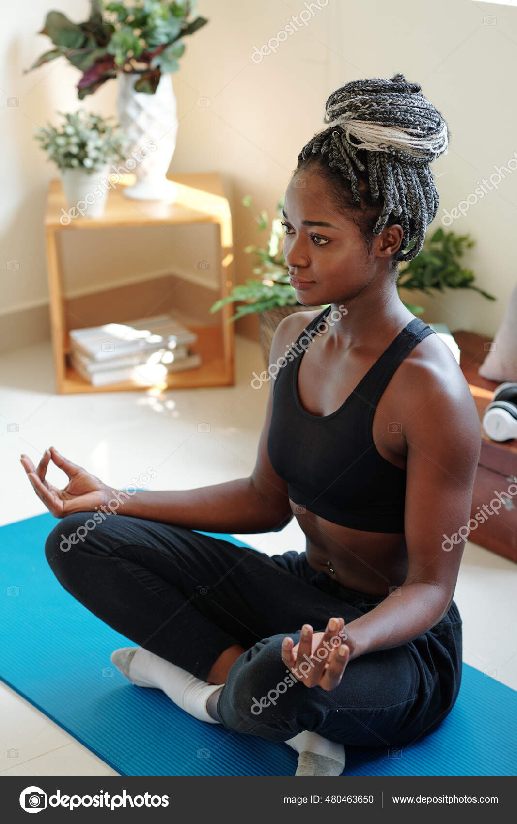 Fit Beautiful Young Woman Sitting Lotus Position Hands Shuni Mudra Stock  Photo by ©DragonImages 480463650