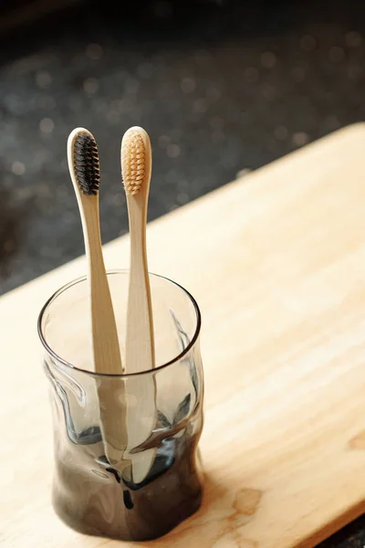 Biodegradable Bamboo Toothbrushes — Stock Photo, Image