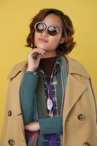 Woman Wearing Many Layers of Clothes