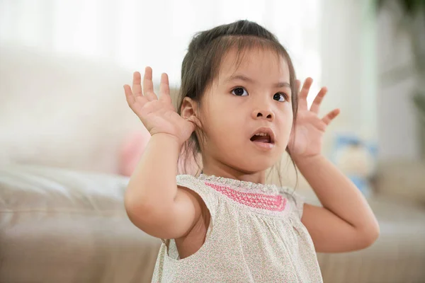 Girl Making Funny Face — Stock Photo, Image