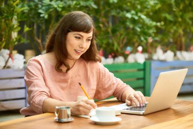 Kafede çalışan serbest meslek