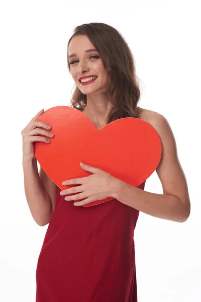 Junge Frau findet ihren Valentinstag — Stockfoto