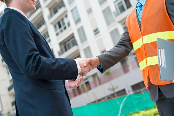 Businessman with construction worker — Stock Photo, Image