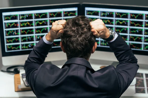 Stressed trader — Stock Photo, Image