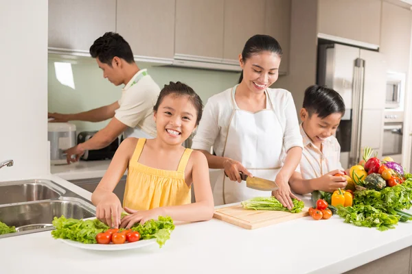 Felice famiglia vietnamita — Foto Stock