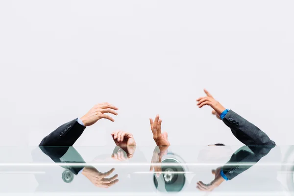 Hands of business people negotiating — Stock Photo, Image