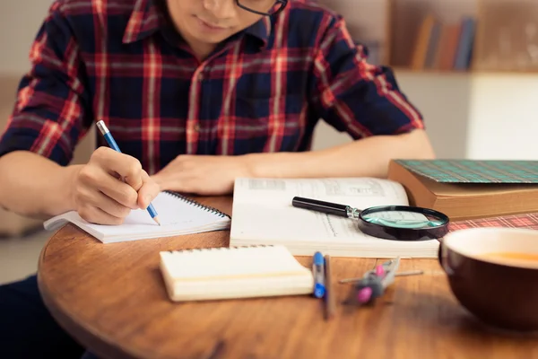 College student studying at home — Stock Photo, Image