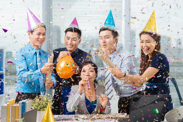 Celebration in office — Stock Photo, Image