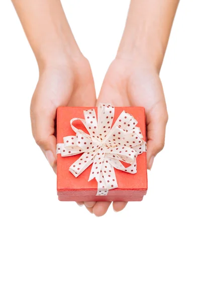 Gift in hands — Stock Photo, Image