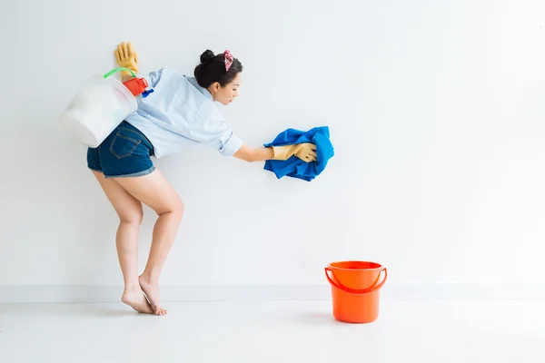 Schoonmaak muur — Stockfoto