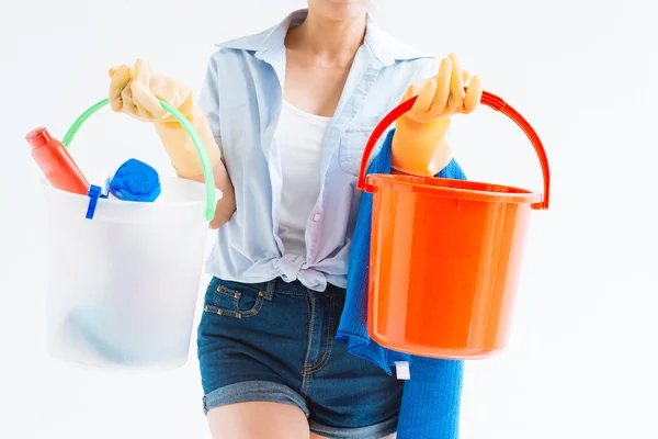 Cleaning Housewife — Stock Photo, Image