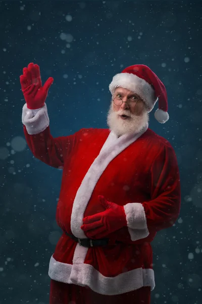 Санта-Клаус с большим животом — стоковое фото