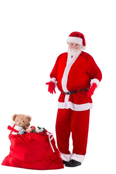 SANTA COM SACK — Fotografia de Stock