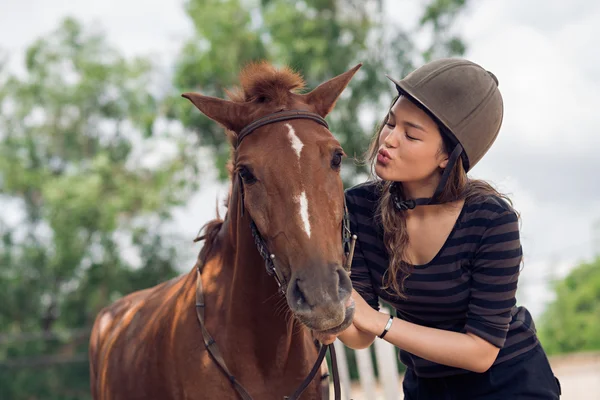 Kissing horse — Stock Photo, Image