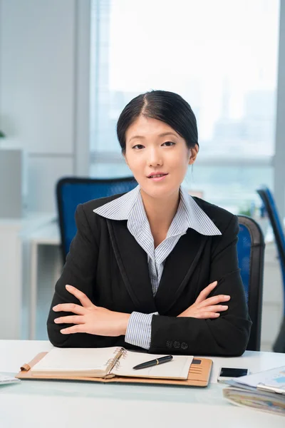 Asiatiska affärer lady — Stockfoto