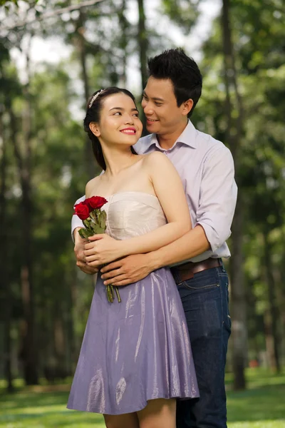 Happy romantic couple — Stock Photo, Image