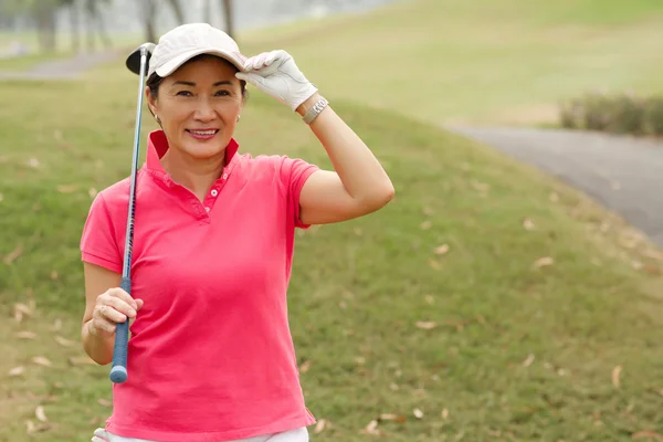 Giocatore di golf asiatico — Foto Stock