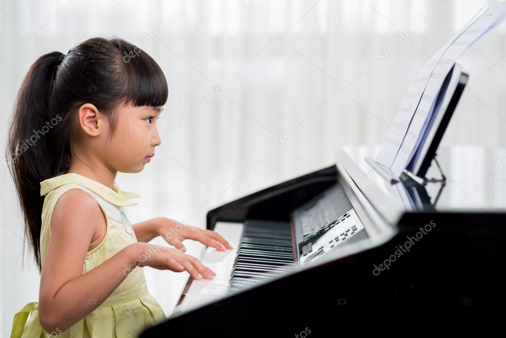 Girl playing piano