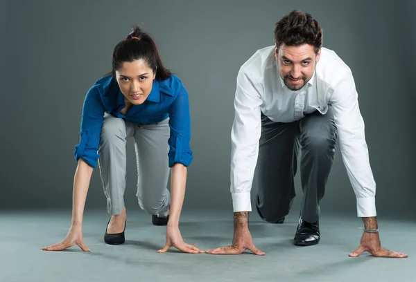 Concurrerende zakenmensen — Stockfoto