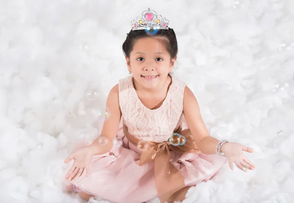 Girl wearing crown — Stock Photo, Image