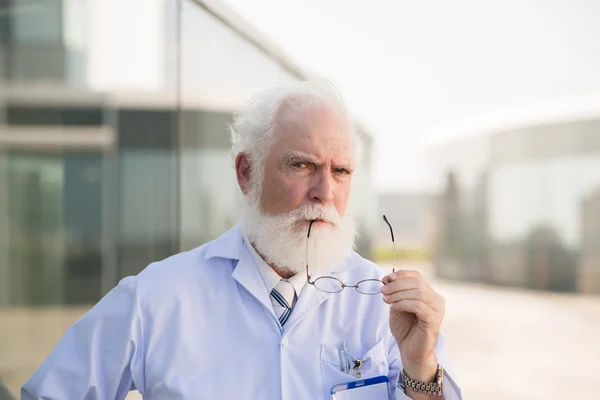 Aged head physician — Stock Photo, Image