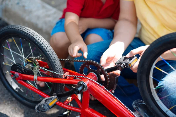 Explicación del mecanismo de bicicleta — Foto de Stock