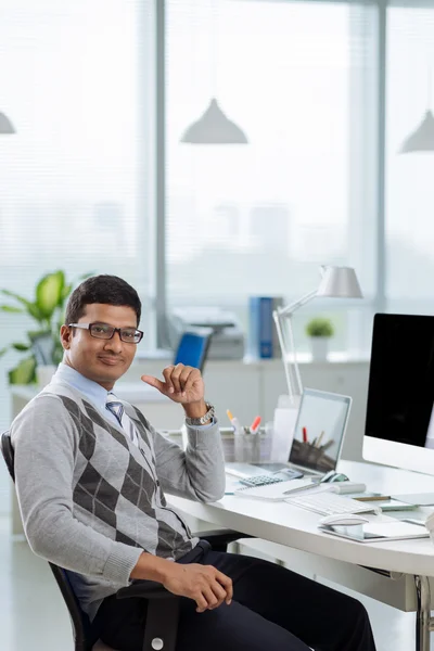 Smiling financial manager — Stock Photo, Image