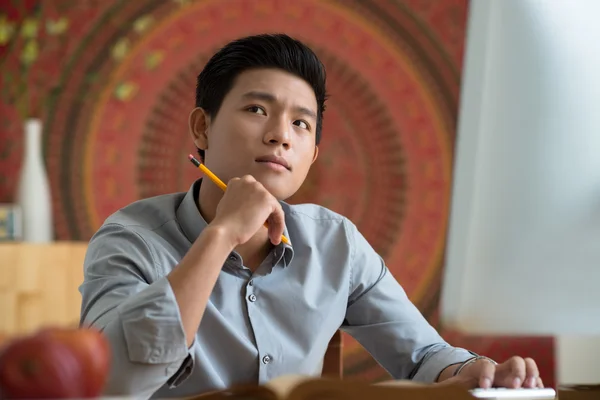 Pensive young guy — Stock Photo, Image