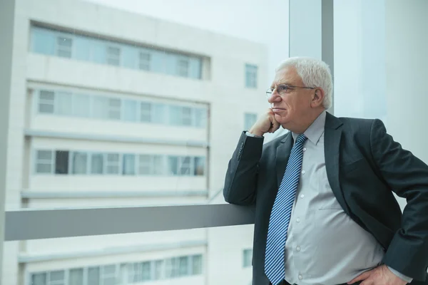 Pensive worried businessman — Stock Photo, Image