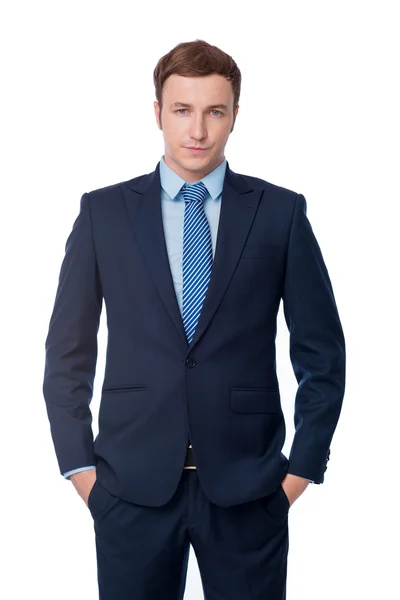 Handsome businessman on white background — Stock Photo, Image