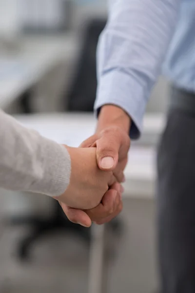 Zakelijke partners schudden handen — Stockfoto
