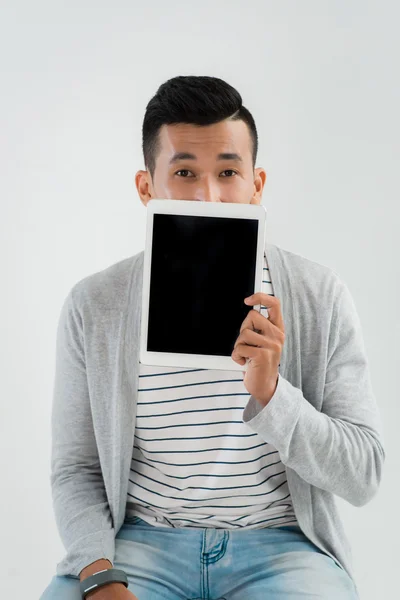 Man dengan komputer tablet — Stok Foto