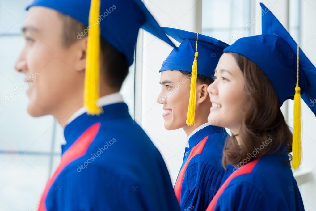 students at graduation ceremony