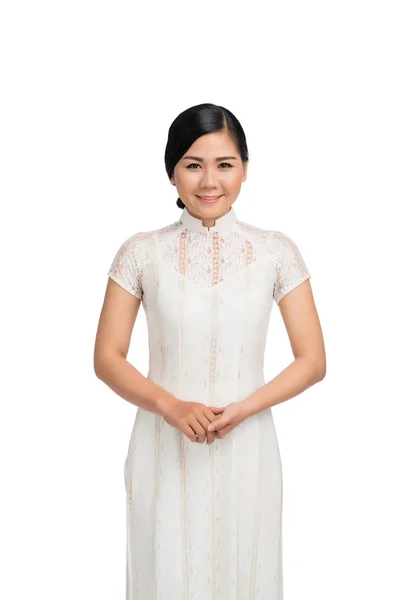 Vietnami nő a hagyományos ruha — Stock Fotó