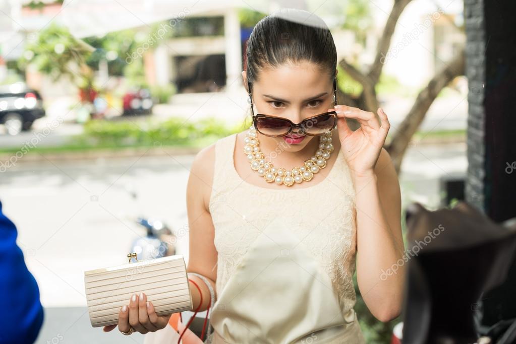 Beautiful woman shopping