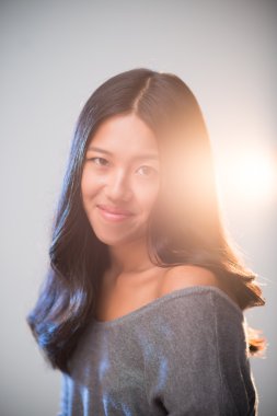 güzel Asyalı kadın