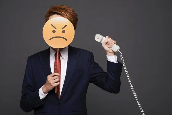 Businessman with angry face — Stock Photo, Image