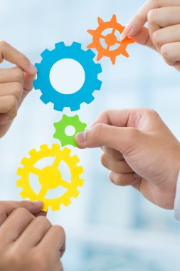 İş adamları mekanizması kadar yapma