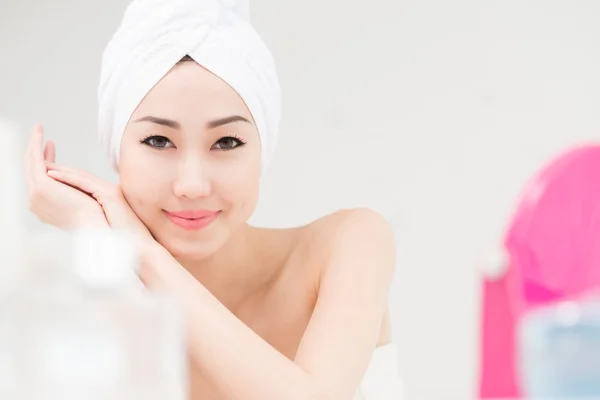 Woman After taking shower — Stock Photo, Image