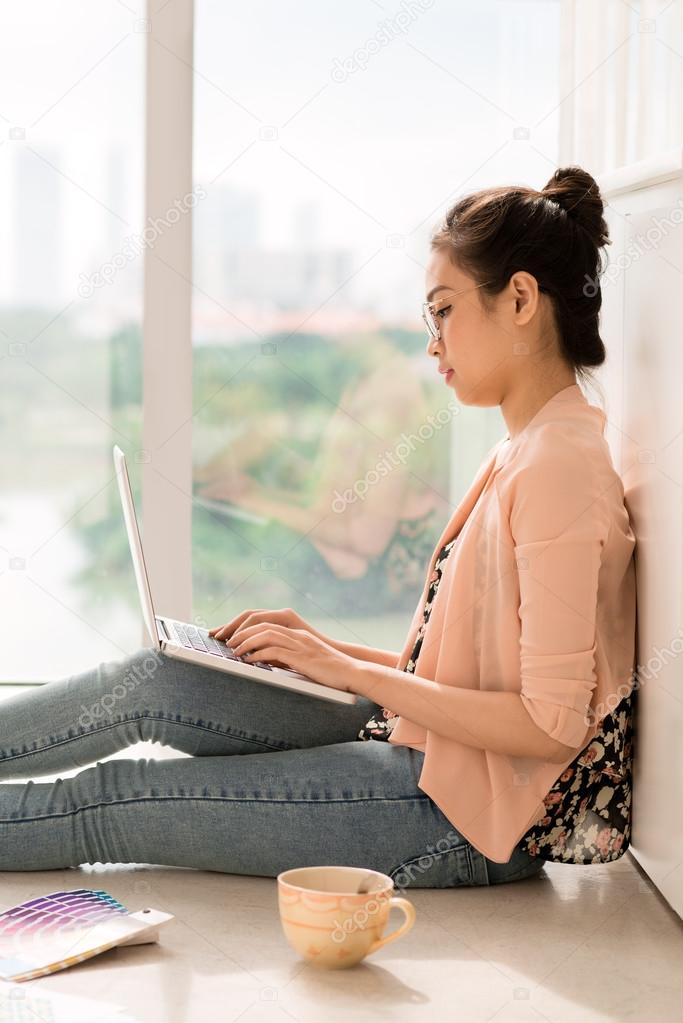 woman Working on laptop