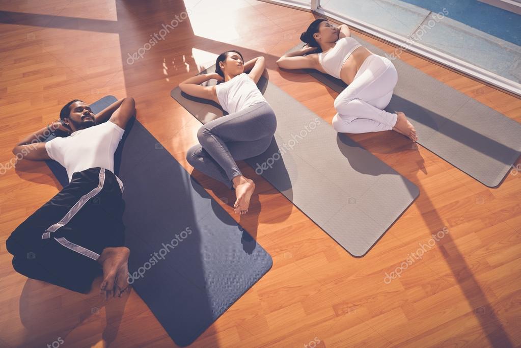 People Lying On The Floor Stock Photo C Dragonimages 96267812