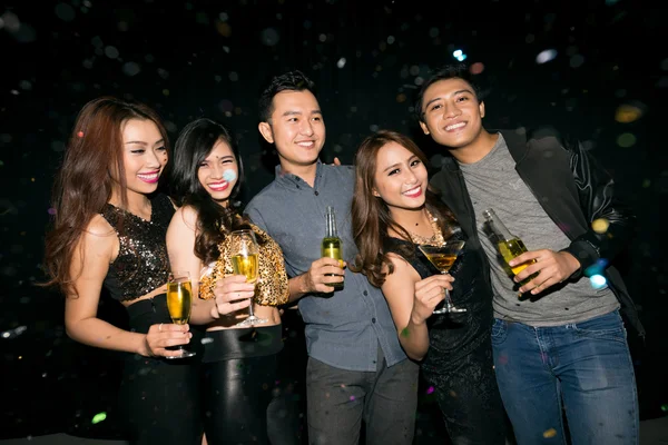 Party people clubbing together — Stock Photo, Image