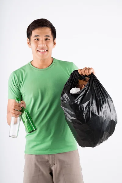 Sonriente voluntario asiático — Foto de Stock