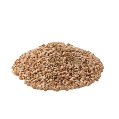 Yeşil karabuğday tohumları. Beyaz arka plan. İzole edilmiş. yakın plan.