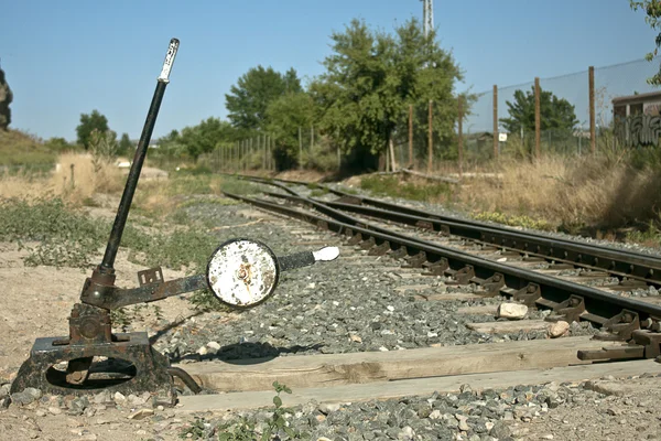 Abandoned Switchblade Control Railway — Stockfoto
