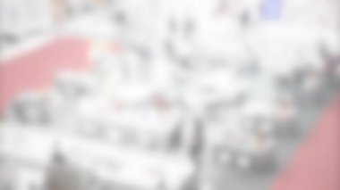 Ticaret gösterisi görünümü, hareketli insanlar