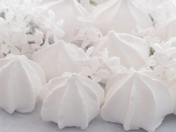 Witte meringue cookies — Stockfoto