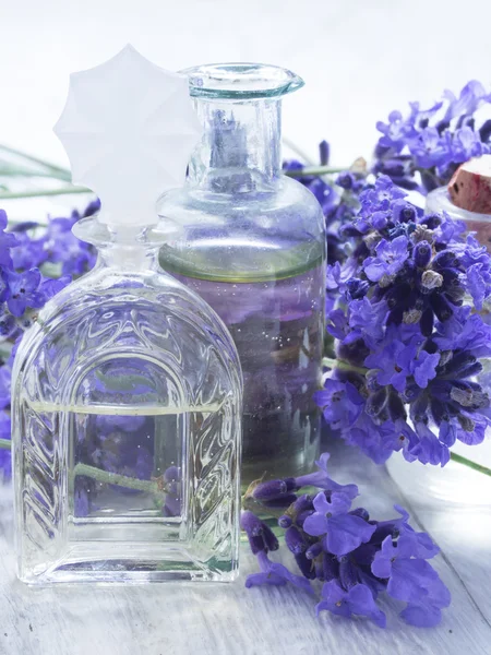 Organik, kosmetik alami dengan lavender — Stok Foto