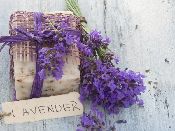 Lavender organic cosmetics — Stock Photo, Image